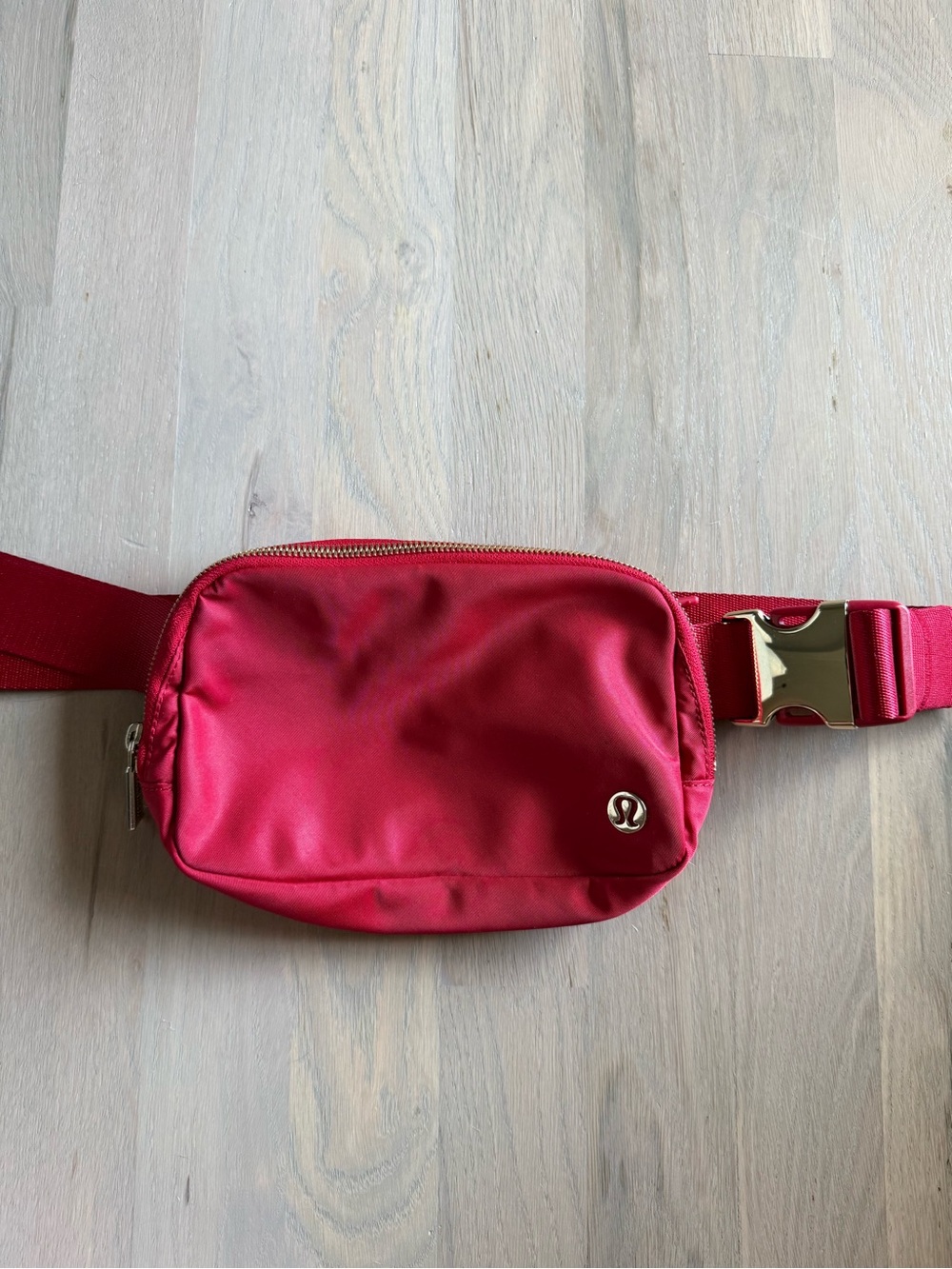 Lululemon Red and Gold Everywhere Belt Bag